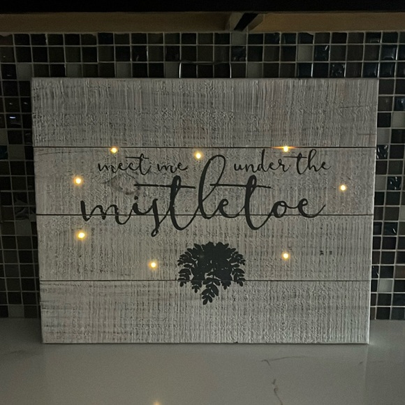 Wooden Light Up Wall Hanging Christmas Decor - Picture 1 of 8